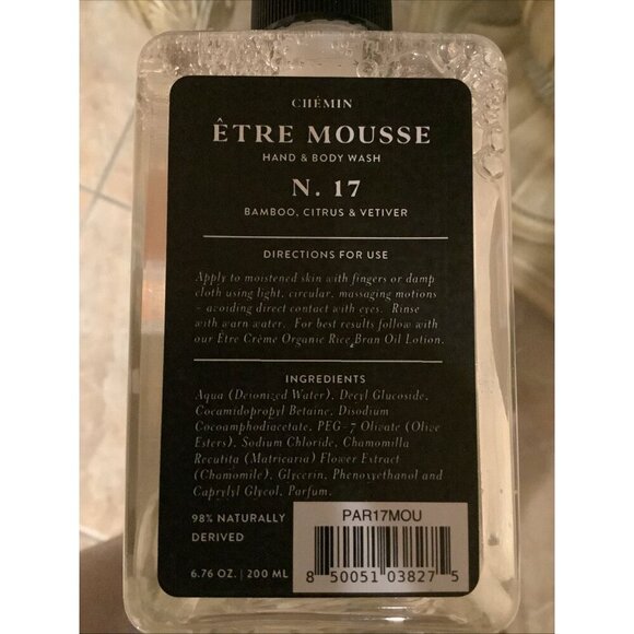 Chemin Etre Mousse N.17 Hand & Body Wash New - Picture 3 of 3